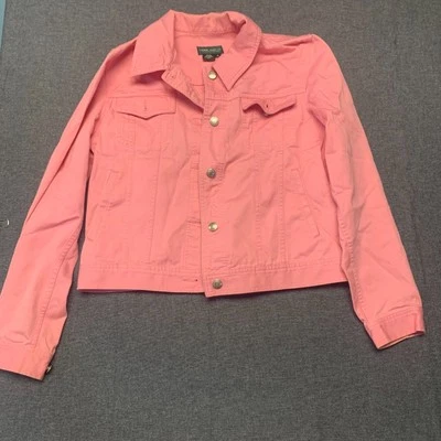 Chaqueta vaquera Ralph Lauren para mujer talla M rosa con botones de algodón estilo motociclista Foto 1 de 4