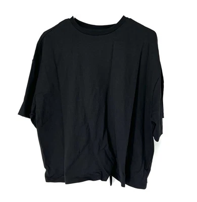 Asos NWOT open back cropped shirt 12-14 Black Shirt Sleeve Oversized - Image 1 of 4