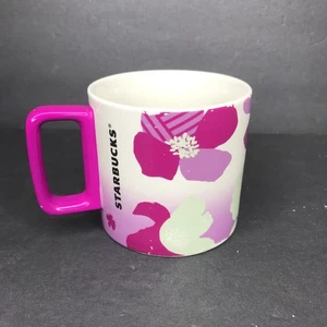 STARBUCKS 2022 Pink Fuchsia Floral 12 oz Ceramic Coffee Tea Mug Cup - Picture 1 of 5