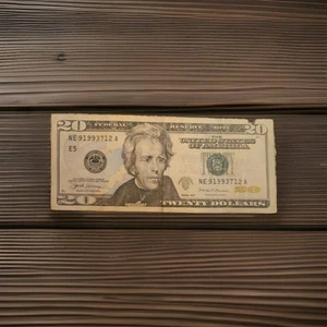 $20 Dollar US Paper Federal Reserve Note Error Ink Stain Splotch Bill Money - Picture 1 of 6