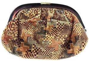Vintage Cara Tapestry Clutch Purse with Lucite Frame – Made in USA - Picture 1 of 10