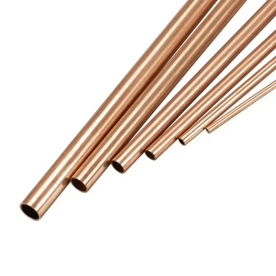 Copper Tube 2mm 3mm 4mm 5mm 6mm 7mm OD x 0.5mm Wall Thickness 300mm Pack of 6 - Image 1 of 4