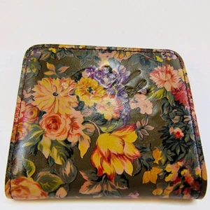 Patricia Nash Italian Leather Floral Wallet • Vintage Garden Bifold Card Case - Picture 1 of 8