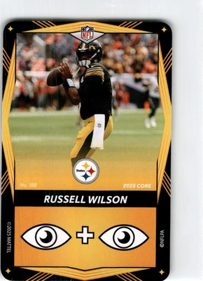 2025 Uno Elite NFL Core Russell Wilson #188 Amarelo - Imagem 1 de 2