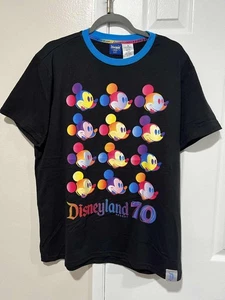 Schwarzes T-Shirt Disneyland 70. Jubiläum neu mit Etikett.  Größe: M - Bild 1 von 4