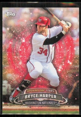 2017 Topps Opening Day Stars Bryce Harper Nationals #ODS-9 - Image 1 of 2