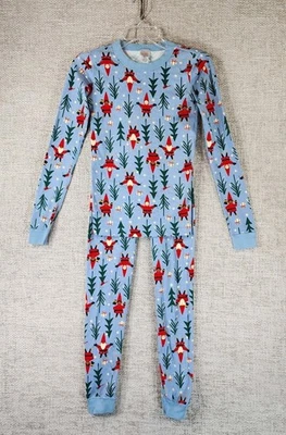 Hanna Andersson Organic Cotton Holiday Elf Pajama Set Youth US 14-16 Blue *Flaw - Image 1 of 4