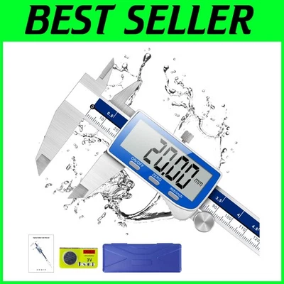 Robust Digital Caliper 0-6" Range with Waterproof Rating & Thumbwheel Control - Image 1 of 4