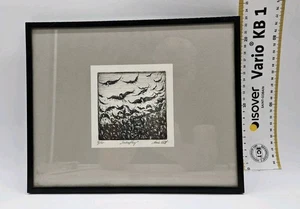 Radierung Armin Hott Rabenflug 86/100 Kunst Original Sammeln Selten Alt - Bild 1 von 4