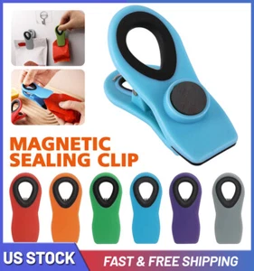 12Pcs Chip Clips Magnetic Bag Clips with Air Tight Seal Food Storage Multicolor - Picture 1 of 20