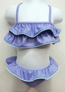 SO Purple Ruffle 2-Pc. Set Bikini Top & Bottom Swimwear Kids Girls XXS, XS - Picture 1 of 2