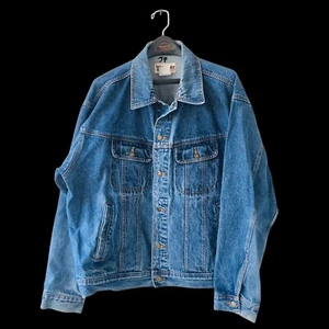 Vtg 1990s Wrangler Rugged Wear Denim Trucker Jacket RJK30AN Mens Sz 3X XXXL - Picture 1 of 5