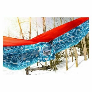 Equip One Person Hängematte in rissigem Geo - blau/rot mit Tragetasche Neu - Bild 1 von 4