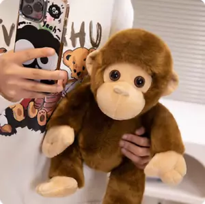 1pc 23cm Simulation Monkey Doll Funny Plush Soft Wild Animals Appease Doll Toys - Picture 1 of 2