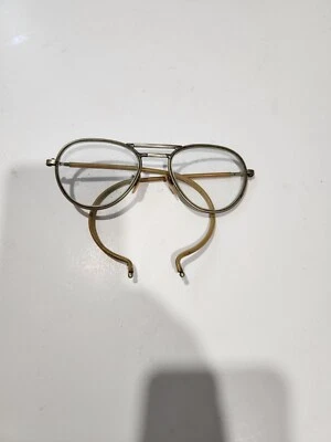 复古 Wilson 飞行员安全眼镜 蒸汽朋克 透明 — 第 1/2 张图片