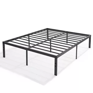 16 in Metal Platform Bed Frame King Twin Full Queen Size Mattress Foundation - Picture 1 of 33