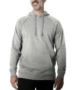 32 Degree Heat Men’s Grey French Terry Long Sleeve Hooded Sweatshirt Size Small - Picture 1 of 6