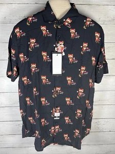 NWT Denim & Flower Men’s Small Chihuahua Christmas Holiday Dog Puppy Button Down - Picture 1 of 13