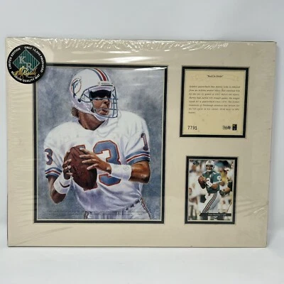 Impresión mate Dan Marino, tarjeta y hoja numerada Miami Dolphins, ¡nuevo y raro! Foto 1 de 4