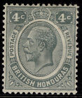 British Honduras Gv Sg130, 4C Grey, M Mint. Cat £24.