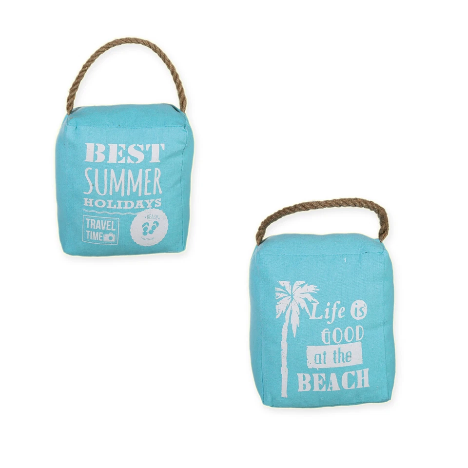 Türstopper Vintage Sommer Doorstop mit Tragegriff Türhalter türkis Designwahl - Bild 1 von 1