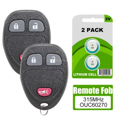 2 para 2007 2008 2009 2010 2011 2012 2013 GMC Sierra 1500 mando a distancia sin llave llavero Foto 1 de 4