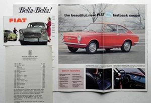 1960's FIAT Color Advertising Folder Poster Spider Sedan Wagon Fastback (3pcs) - Picture 1 of 5
