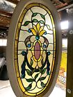 ANTIQUE AMERICAN STAINED GLASS WINDOW ORIGINAL 