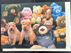 Happy Birthday Card  - From The Whole Lovable Bunch Of Us - Pugs  Dogs - Bears