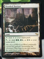 Wooded Bastion MTG Shadowmoor Rare Land Heavily Played x1 OC1
