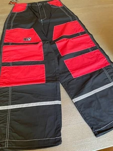 Ghast Clothing Cargo Dance Pants XXS - SEE PICS Black/Dark Red - Picture 1 of 10