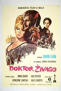 DOCTOR ZHIVAGO exYU 1980 rerelease movie poster OMAR SHARIF, JULIE CHRISTIE 1965 - Picture 1 of 10
