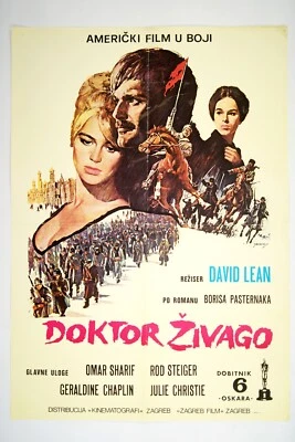 DOCTOR ZHIVAGO exYU 1980 rerelease movie poster OMAR SHARIF, JULIE CHRISTIE 1965 - Image 1 of 4