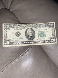 1981 $20 Twenty Dollar Bill Federal Reserve Note Vintage Currency L42481459A - Picture 1 of 8