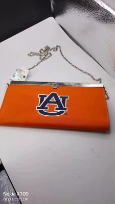 Game Day Outfitters Auburn University Orange Clutch Purse with Chain4"X8.5" 1Q - Image 1 of 4