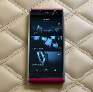 VERTU ASTER Exotic Ostrich leather Luxury Phone 4G Global GSM 64GB MSRP $8300 - Picture 1 of 7