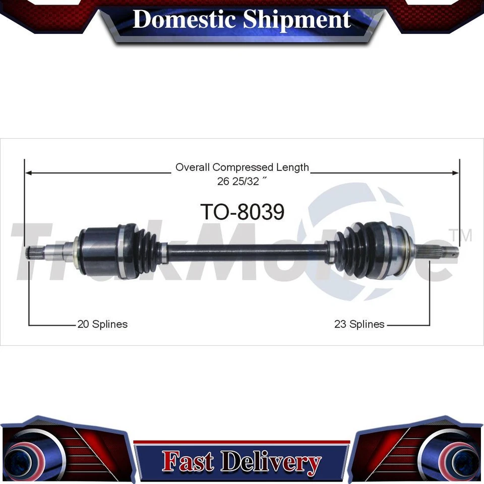Front Right CV Axle Drive Shaft Joint For Toyota Tercel 1984 1985 1986 1987 1988 - Image 1 of 1