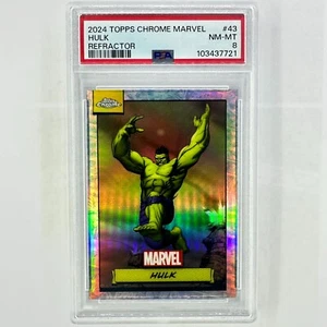 2024 Topps Chrome Marvel #43 HULK REFRACTOR PSA 8 - Picture 1 of 3