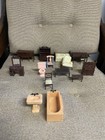 Vintage RENWAL DOLL HOUSE FURNITURE MIXED LOT Desks Hutch Table Chairs