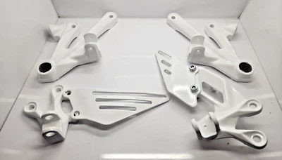 06-11 Juego trasero Kawasaki Ninja Zx14 soporte de clavija de pasajero BLANCO RT LFT Foto 1 de 4