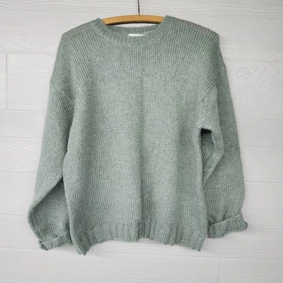 Suéter tejido vintage All Points verde claro mezcla mohair para mujer talla mediana Foto 1 de 4