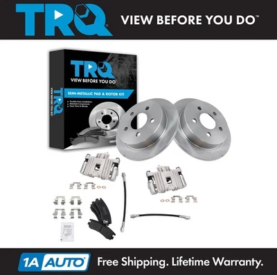Kit de pastillas de freno trasero y rotor TRQ para Oldsmobile Alero 2005 Pontiac Grand Am 2004 Foto 1 de 4