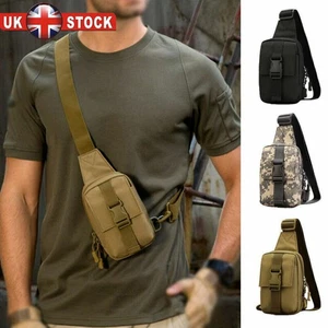 Men Small Chest Bag Pack Travel Sport Shoulder Sling Backpack Cross Body Outdoor - Picture 1 of 16