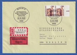 Berlin 1988 Hambacher Schloss Mi.-Nr. 799 Eckrandpaar auf FDC - Bild 1 von 1