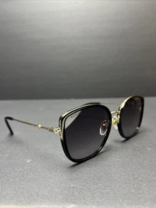 Gebrauchte Gucci GG0606SK 001 Damen-Sonnenbrille schwarz goldfarben Cat Eye Farbverlauf 56-19-145 - Bild 1 von 24