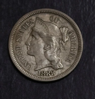 1888 Three Cent Nickel Choice AU    Lot 3349 - Image 1 of 2