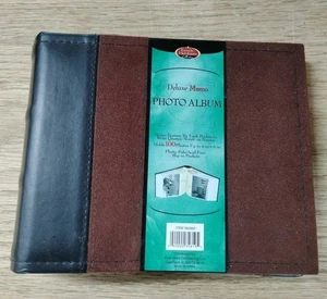 Album Fotografico Memo Deluxe 100 Tasche 4x6 | Look Ecopelle Scamosciata e Pelle | Nuovo Sigillato - Foto 1 di 7
