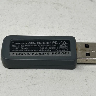 Microsoft Wireless Transceiver V3.0 1063 Bluetooth USB Dongle Receiver - Image 1 of 2