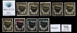 WC1_16217. ITALY AEGEAN COL. RHODES. 1935-38 air mail short set. Sc. C1-C3. Used - Picture 1 of 1