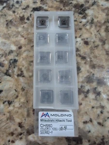 Pack Of 10 New/Unused Mitsubishi Hitachi Tool Carbide Inserts CH550/SEER42-Y - Picture 1 of 5